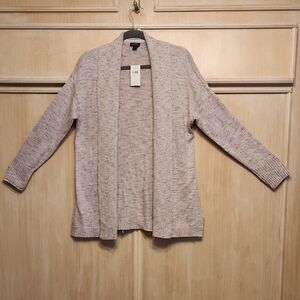 NWT J. Jill Wearever Heathered Lavender Open Front Cardigan SZ S